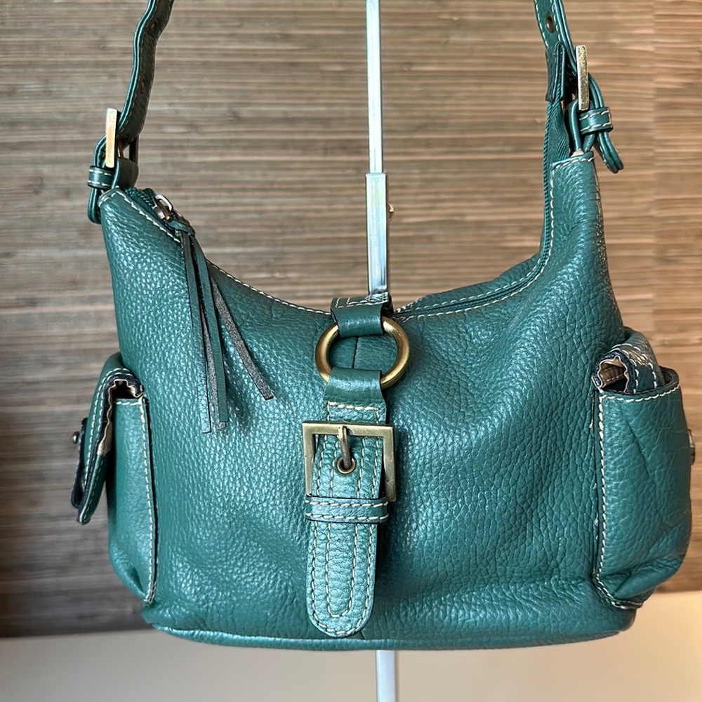 Jane Shiilton Leather Green Shoulder Bag